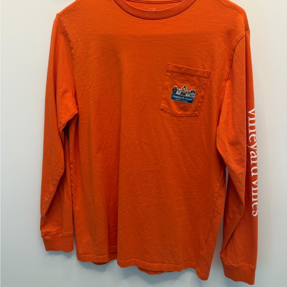 Vineyard Vines Boys Halloween Long -Sleeve Pocket Graphic Tee